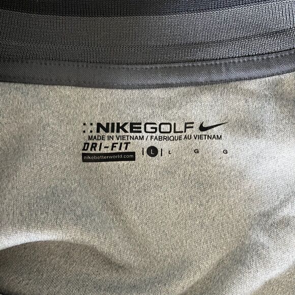 Nike Golf Mens L Pullover Tour Performance Dri-FIT Half Zip Gray Tapjoy - Picture 2 of 5